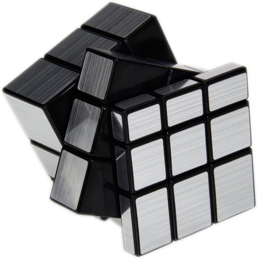 Image of Magic Cube Smoothly Stickerless High Speed for Kids - Speedy Stress Buster Brainstorming Puzzle Game, Mind Games for 14 Years and Up - Multi (Mirror Silver 3x3)