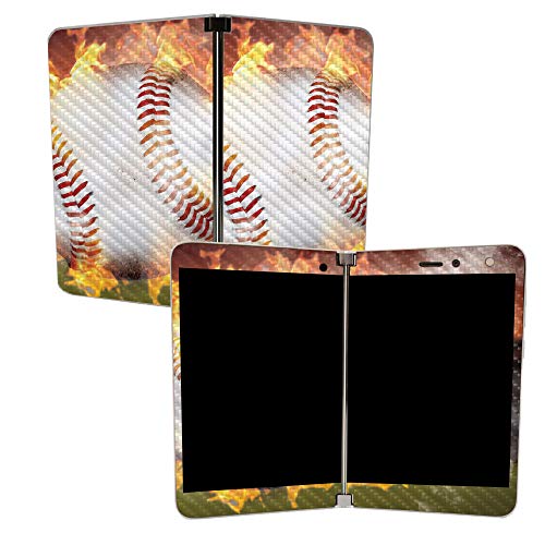 Image of MightySkins Carbon Fiber Skin for Microsoft Surface Duo - Fastball | Protective, Durable Textured Carbon Fiber Finish | Easy to Apply, Remove, and Change Styles | Made in The USA