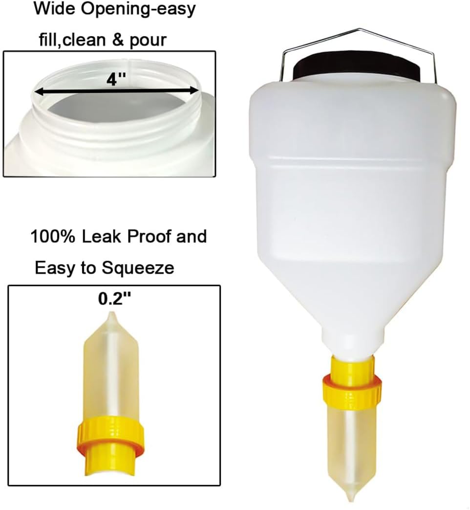 Refillable Sauce Dispenser Bottle, Leak-Proof Plastic Condiment Squeeze Bottle for Ketchup, Mustard, BBQ Sauce - Square 1x3.5L, Perfect for Home & Restaurant Use image 3