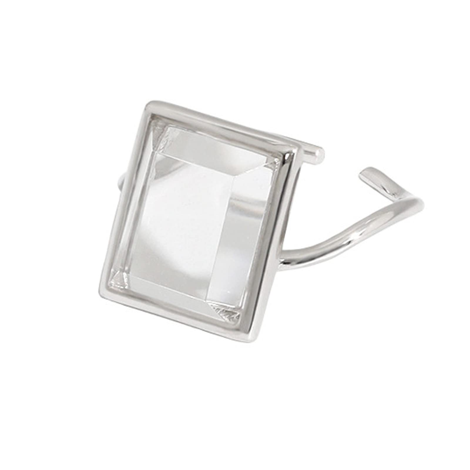 925 Silver Rings for Women Square Vintage Wedding Trendy Jewelry Large Adjustable Antique Rings