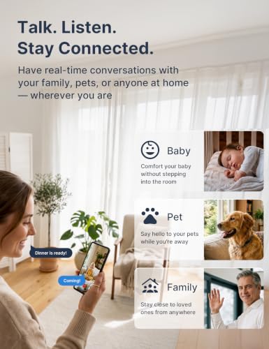 GNCC 2.4GHz Indoor Security Camera for Home, 1080P Baby & Pet Cam, 4-Pack - Image 5