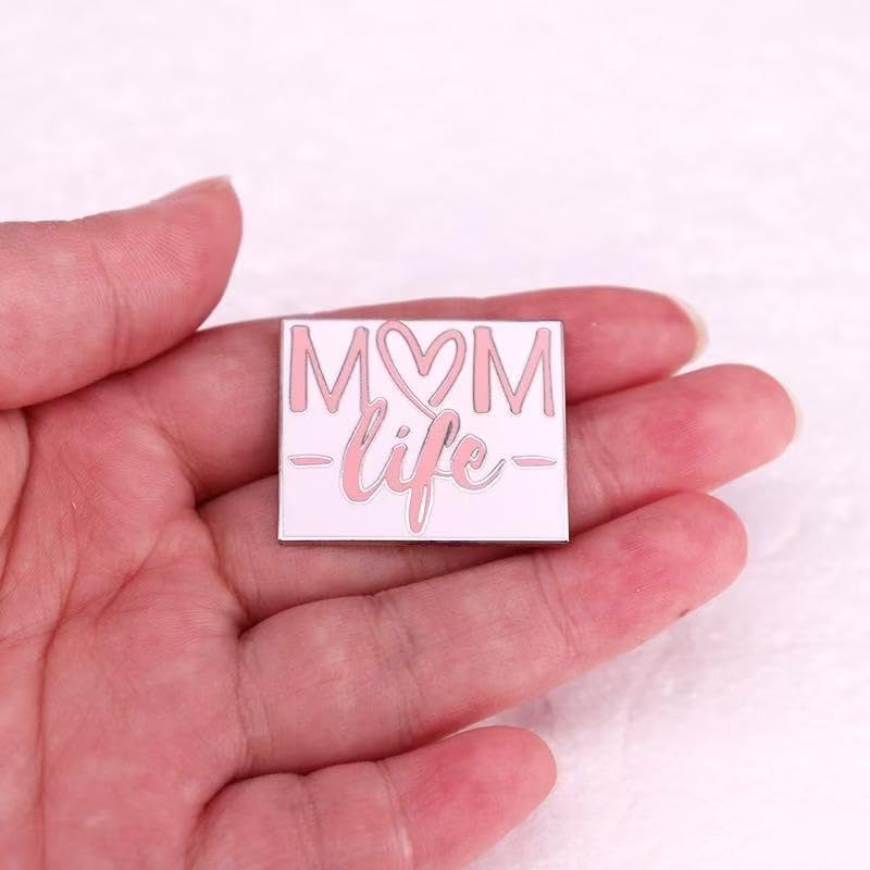 "Mom Life" Heart Enamel Pin, Sweet Mother's Day Lapel Badge for Moms image 5