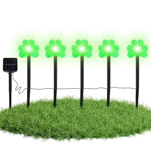 Lumières solaires trèfle pour illuminer une cour sombre sans câble