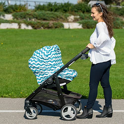 Image of Multi-use Nursing Cover Privacy Breastfeeding Scarf - Baby Car Seat Covers, Infant Stroller Cover, Carseat Canopy, Shopping Cart, High Chair Cover for Girls and Boys
