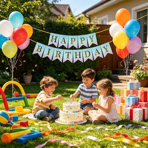 Image of Happy Birthday Banner Birthday Party Supplies (Blue 4)