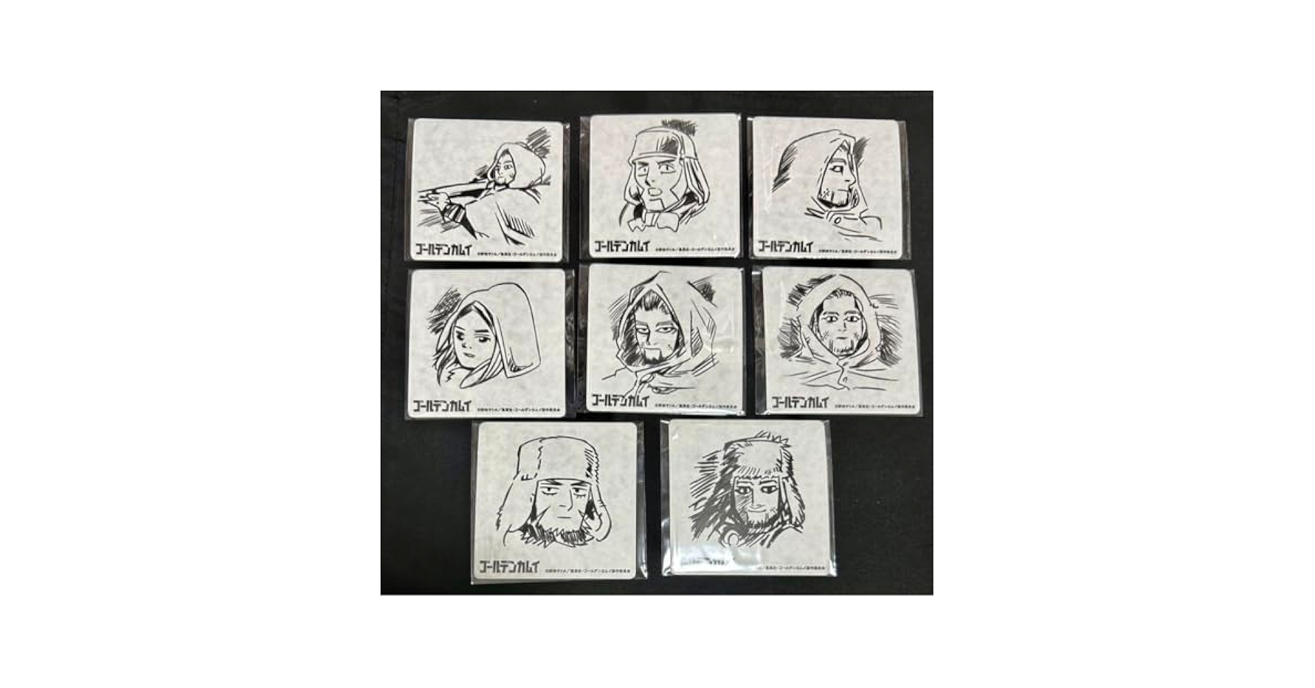 ゴールデンカムイ展 アートコースター 尾形×ヴァシリ 15枚セット ゴールデンカムイ展 アートコースター 尾形×ヴァシリ 15枚セット