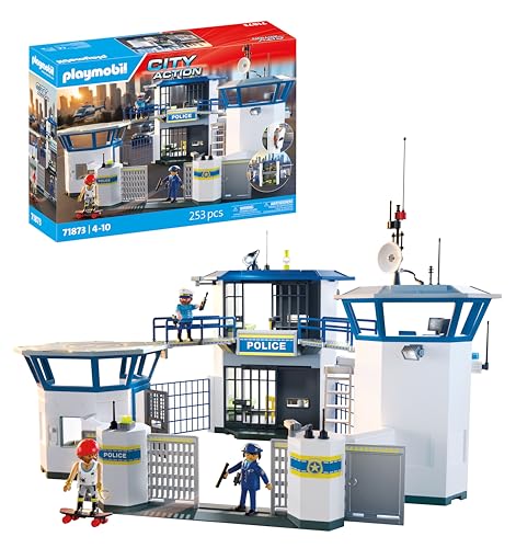 PLAYMOBIL | Action Heroes | Polizei-Kommandozentrale | Polizei-Spielzeug | Abenteuer-Spielzeug für Kinder ab 4 Jahren | Fördert Rollenspiele & Kreativität | Mit Spielfiguren & Zubehör | 71873