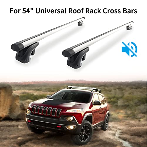 MONOKING Universal 54 Cross Bars Roof Racks Compatible with Ford Explorer Jeep Cherokee Renegade Liberty Toyota RAV4 Subaru Forester Crosstrek Honda Pilot Nissan Rogue Cadillac SRX Hyundai Tucson