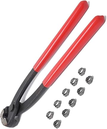 Bomcomi 10pcs 9.6-11.3MM Pinch Abrazaderas sin escalonamiento del o?do Solo Tubo Apretado-Sello Resistente a Las Vibraciones Abrazaderas de Pinza