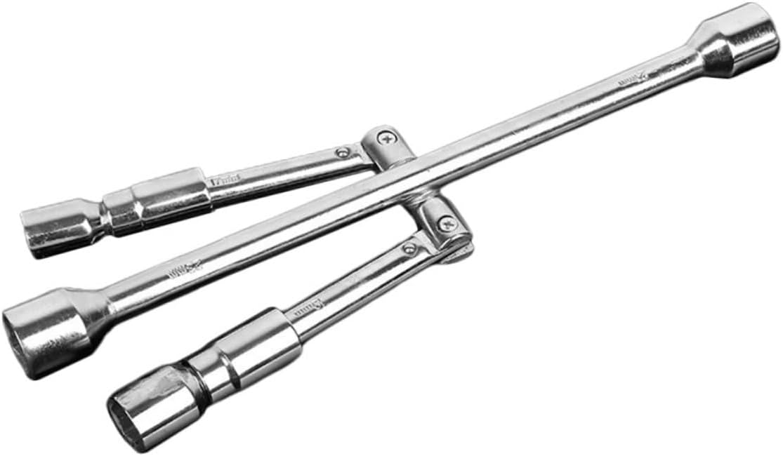 Car Tire Lug Wrench Folding Cross Wrench for Easy Tire Repairs Construction Multi-use Spanner for Automotive Maintenance and Emergencies