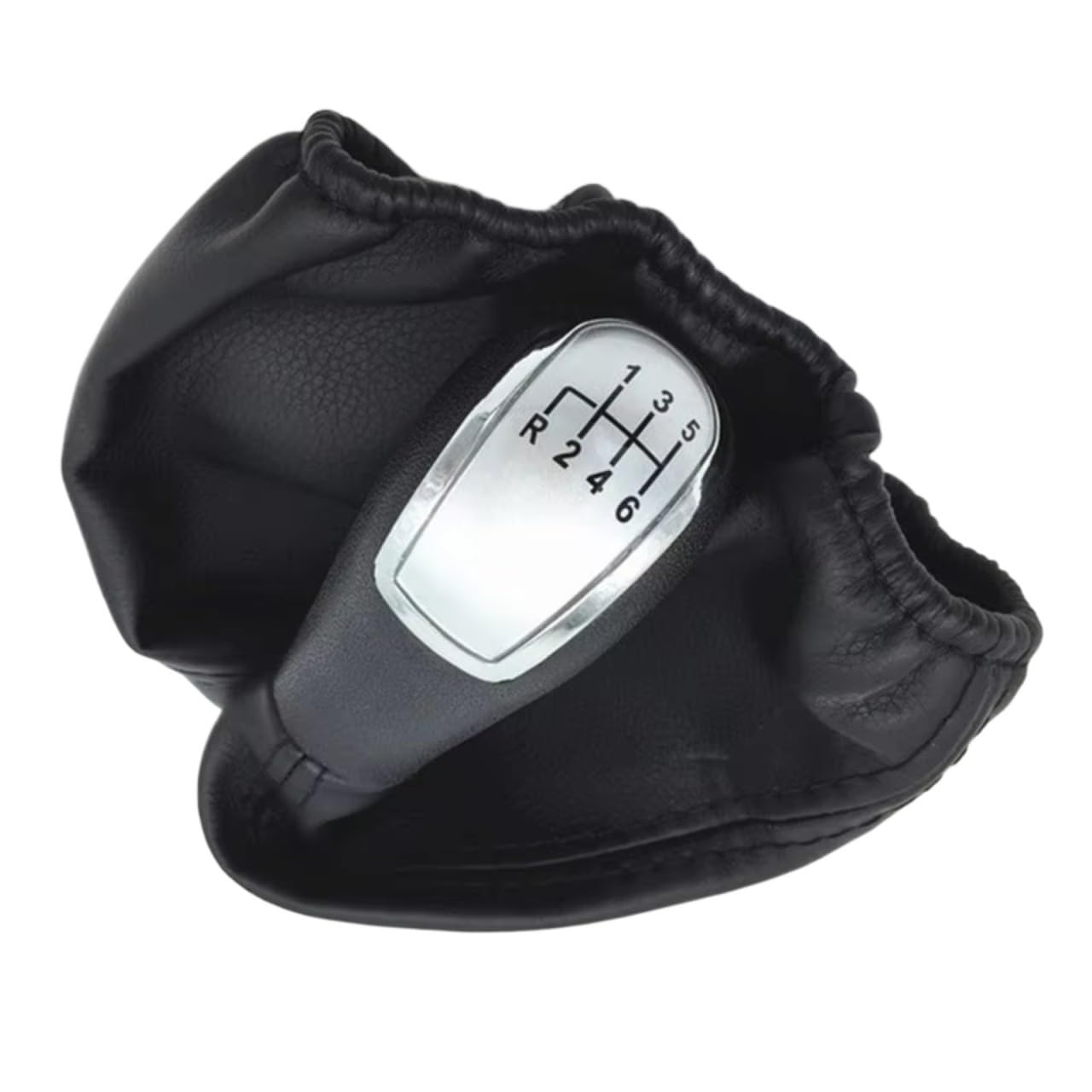 HILLAR Car Gear Stick Knob for Benz C-Class W202 W208 E-Class W210 W203 S203 / W245 W169 (04-12)/ W168 (97-04) 5/6 Speed Car Shift Gear Knob(Silver R123456)