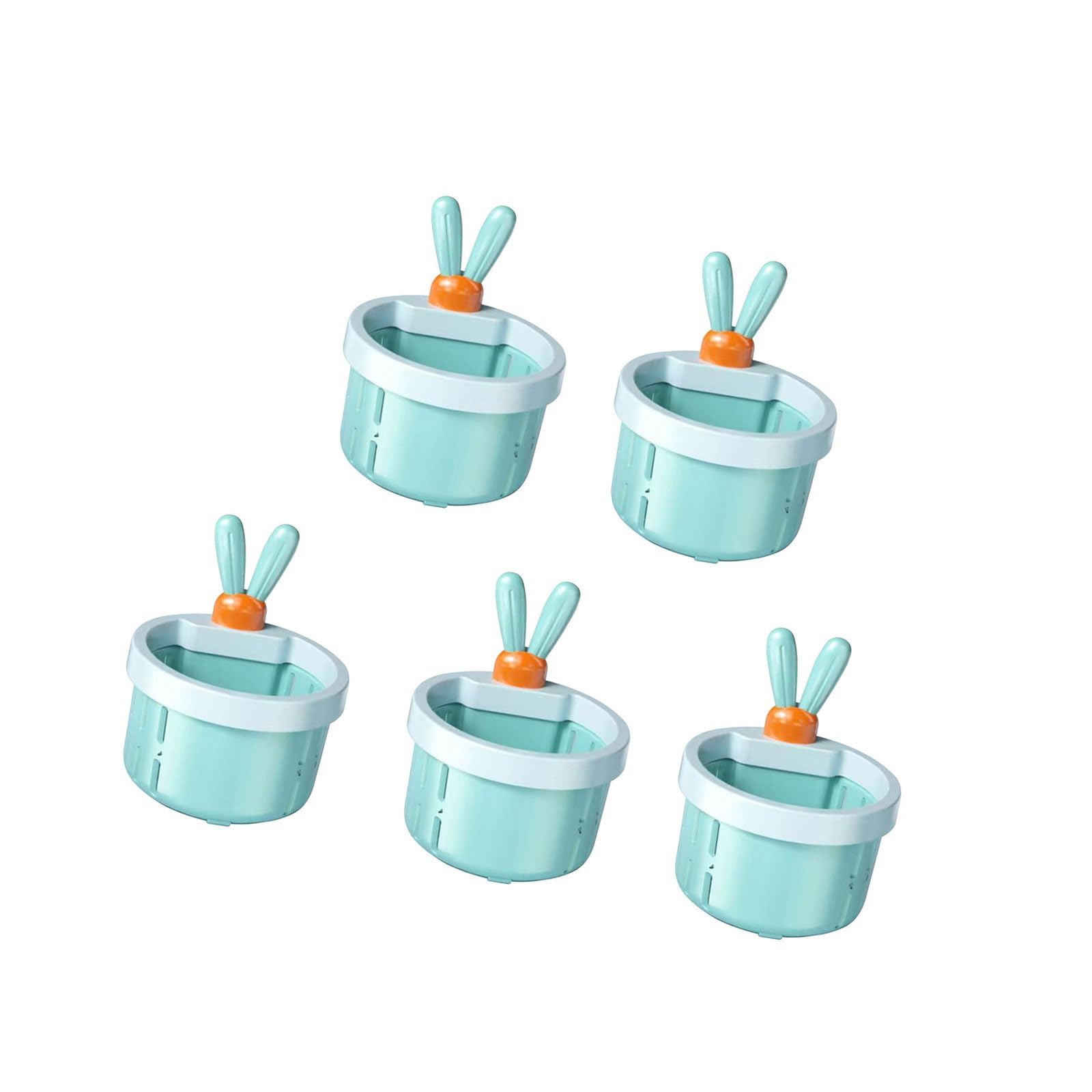 5PCS Lovely Rabbits Design Sink Strainers Sturdy ABS Small Sink Net Filter for Clogs in Kitchen Food Strainer Basket