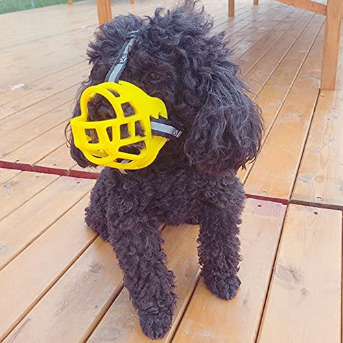 Mabor Dog Muzzle, Breathable Basket Dog Muzzles for Prevents Biting Barking and Chewing Soft Silicone Pets Muzzle Humane Muzzle for Small Medium Large Extra Dogs