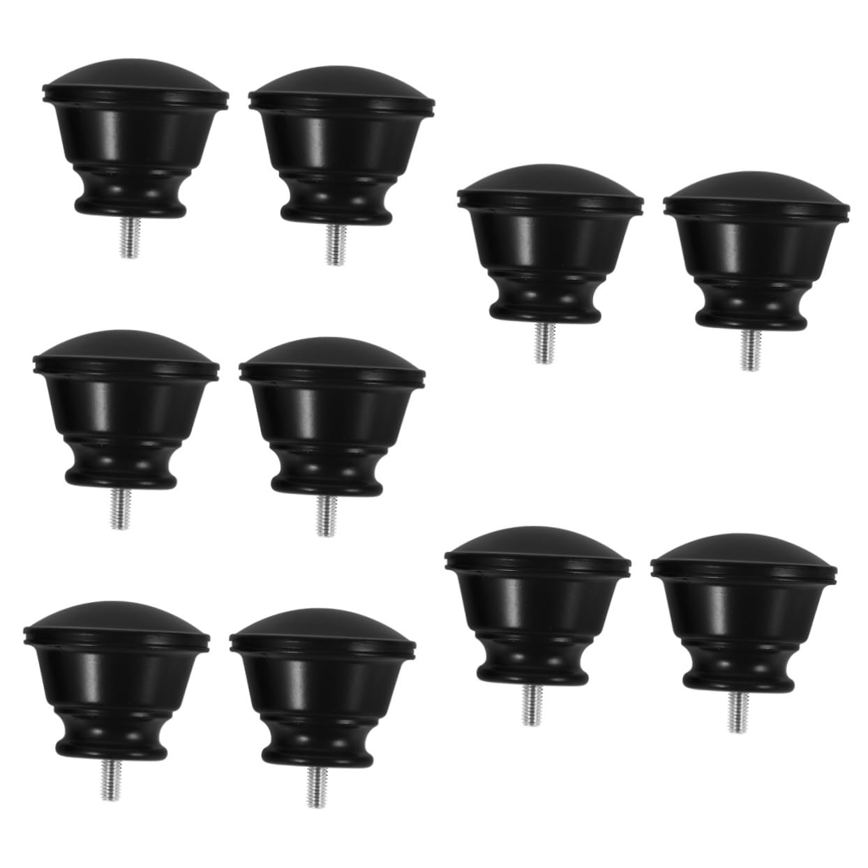 Lot de 10 embouts fins pour tringle à rideaux - Accessoires de décoration d'intérieur élégants - Facile à installer - Design moderne