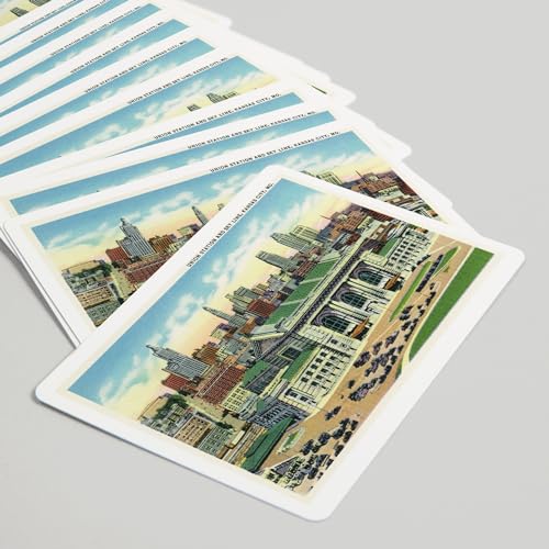 Lantern Press Carta Poker Kansas City Vista Skyline miniatura 5