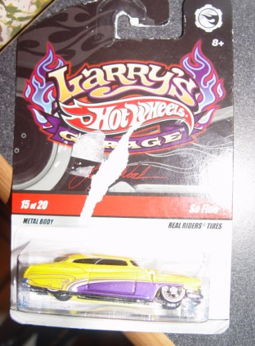 Hot Wheels So Fine Yellow w/Purple 15 de 20 Larry's Garage con neumáticos reales