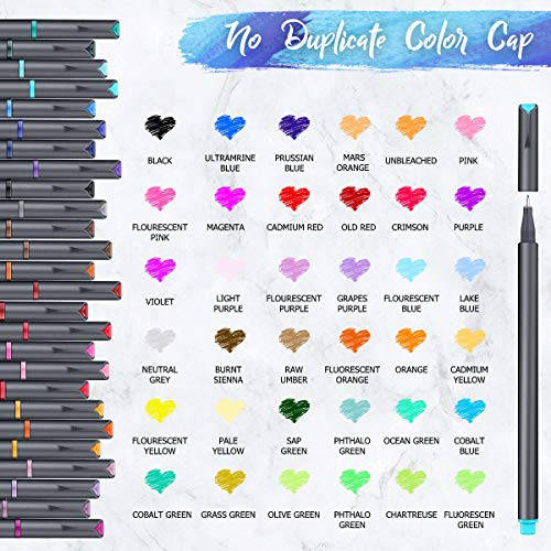 Image of iBayam School Supplies Gifts for Teacher Student Teens Boys Girls Writing Drawing, Back to School Supplies, Colored Pens for Journaling Note Taking, 36 Vibrant Colors, 0.38mm Fine Tip Markers