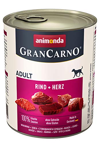 animonda Gran Carno adult Hundefutter, Nassfutter für erwachsene Hunde, Herzhafte Variation, 6 x 800 g