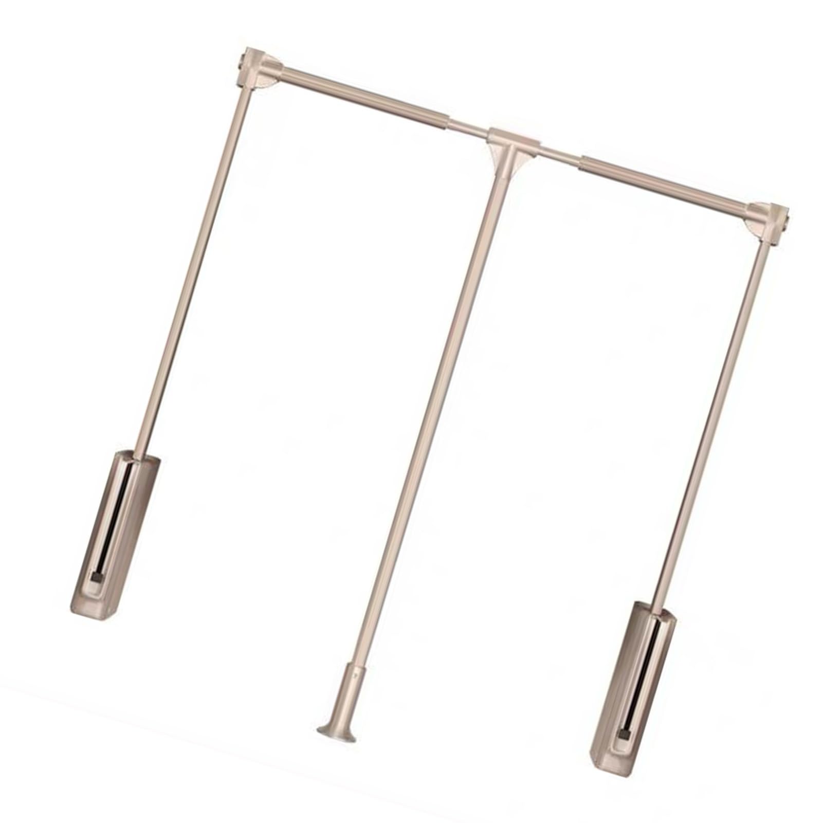 GLETSF Adjustable Pull Down Clothes Rail - Double Damping Slide Rail, Stainless Steel Extendable Wardrobe Organizer, 30kg Capacity Sliding Closet Rod for Efficient Space Savin,size_name-660-890mm