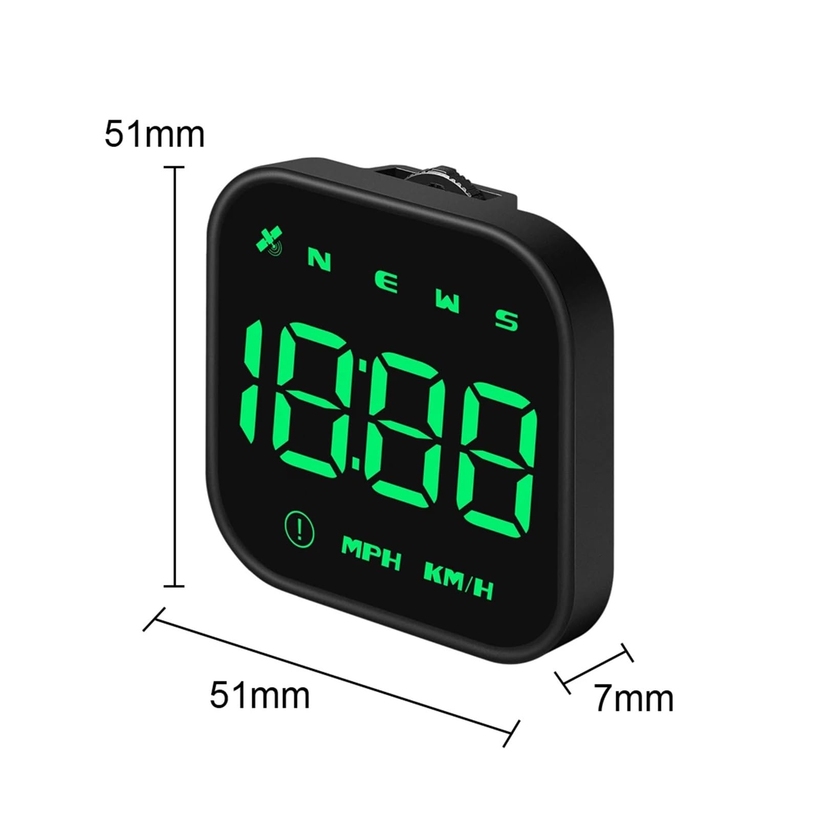 Sensor Automático LED HUD, Recordatorio De Conducción De Fatiga Con Brújula GPS, Pantalla Frontal De Coche G4S, Velocímetro Con Alarma De Exceso De Velocidad De 2,5 Pulgadas para todos los vehículos(G