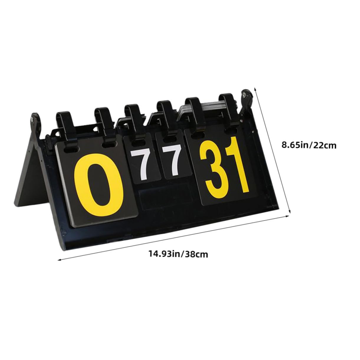 Abaodam Flip Scoreboard for Basketball Portable Sports Scorekeeper Durable Scoreboard for Tennis Football Badminton Easy to Use Professional Game Tracker