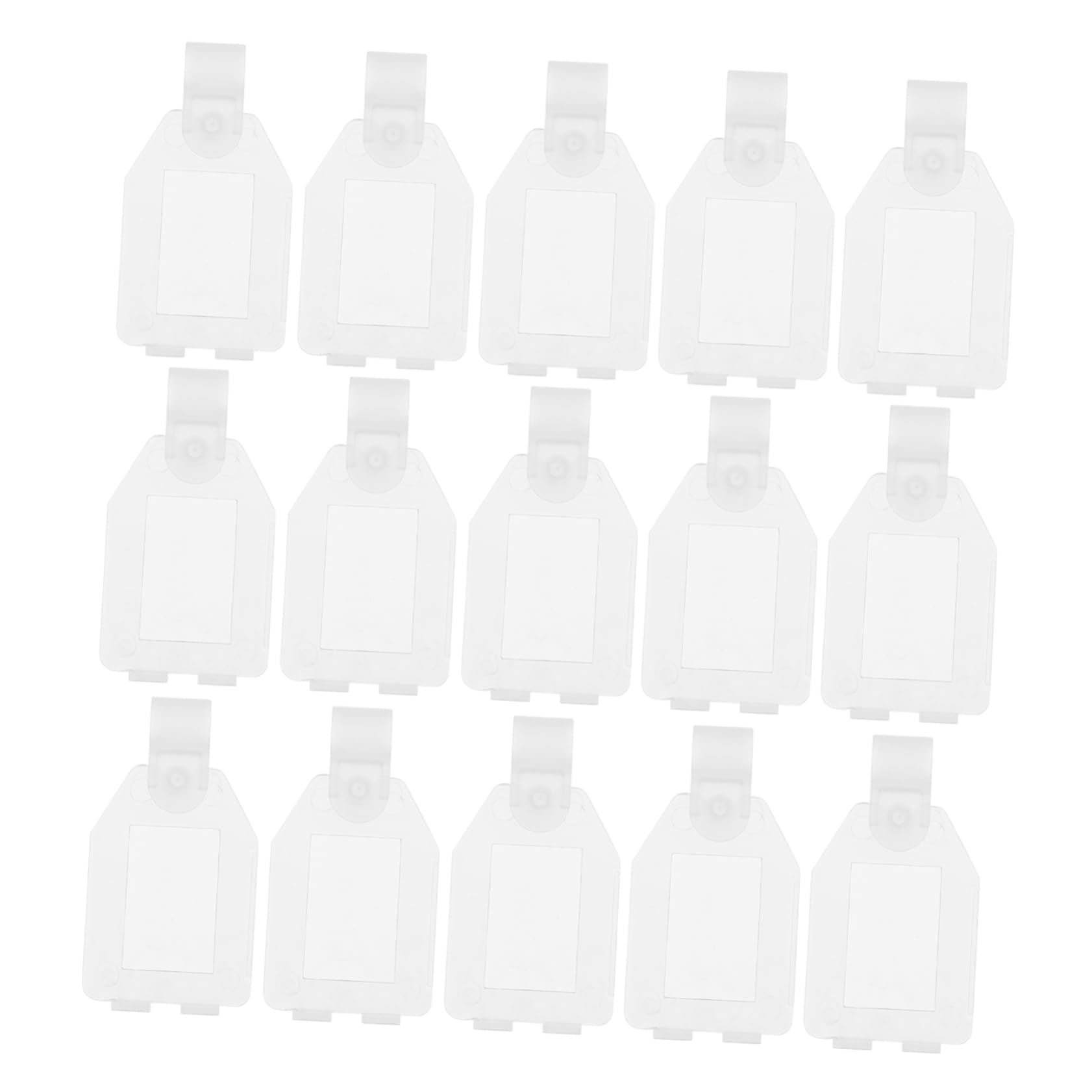 Alipis 20pcs Tag Stands Hang Holder for Name Shelve Label Clip Tag Clip Transparent Pp