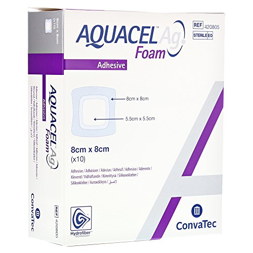 Adesivi quadrati Aquacel AG Foam dressing, 8 x 8