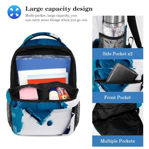 Sac à dos daypack multicolore étudiant avec trousse à crayons intégrée - 3