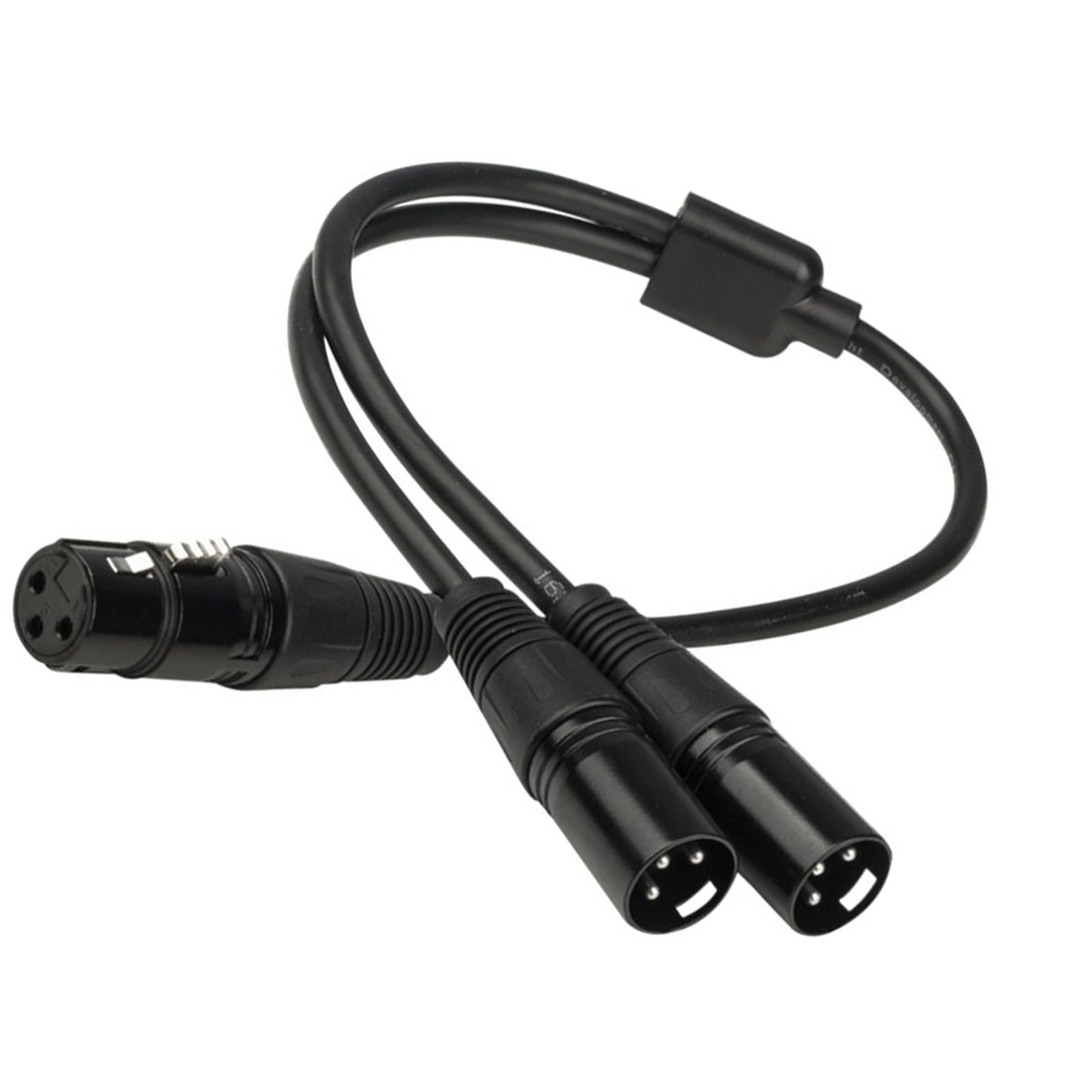 APGLSXY 50CM Double Shielding 3Pin Female to Double 3-Pin Male Cable for Auditory and Lighting Systems Microphone Splitter