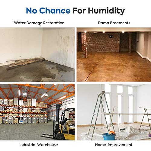 RINKMO Commercial Dehumidifier 296 PPD, Large Industrial Water Damage Restoration Dehumidifier with Garden Hose for Warehouse Drying, Basement & Job Sites - Up to 37 Gallons Water Removal per Day