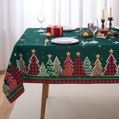 Christmas Tablecloth Rectanglar Christmas Tree Green Table Cloth - 60