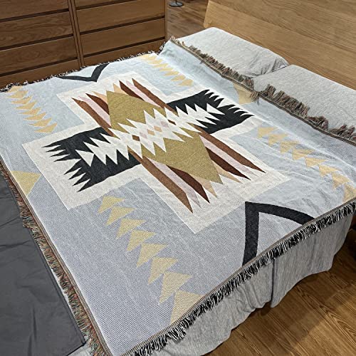 Peel Forest Couverture Vanlife pour voyage en voiture, tapis ethnique mexicain, tapis de pique-nique, extérieur, camping, randonnée, fête, jeté de canapé, maison ethnique (127 x 152,4 cm) Cover