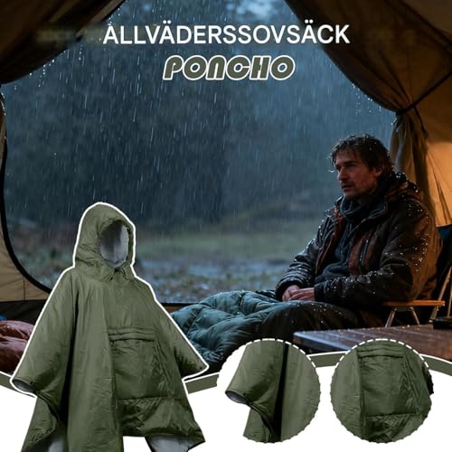 Sac de couchage poncho compact pour éviter les frissons lors de vos excursions