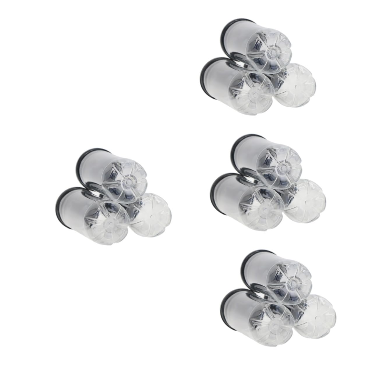 GALPADA 3pcs Tennis Balls Container Black Lid Pvc Cylinder Storage Holder for Balls