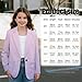 Pointodoor Dressy Blazer Jackets for Girls Notch Collar Open Front Single Button Blazers Suit Lightweight Long Sleeve Cardigan with Pocket Fashion Clothes Purple