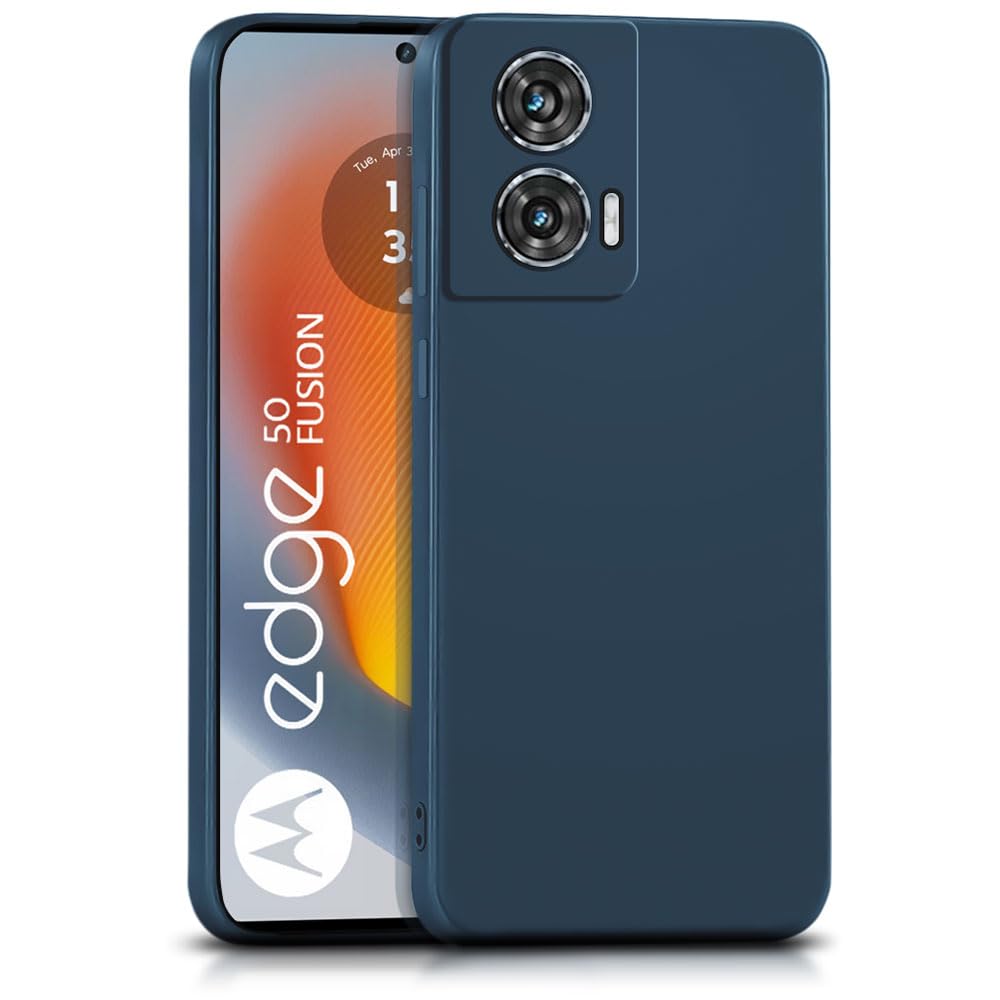 WOW IMAGINE Back Cover for Motorola Moto Edge 50 Fusion | Ultra Slim Soft Rubberised Case | Inner Velvet Fabric Lining | Matte Silicone Flexible Mobile Case | Camera Protection - Blue (B0D56GSQC8) Amazon Price History, Amazon Price Tracker