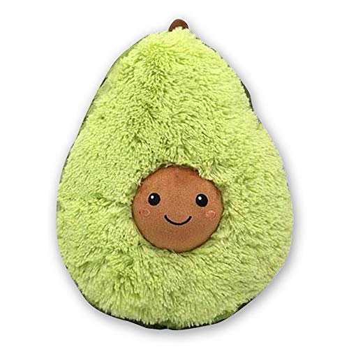 TE-Trend Plüsch Tier Avocado Plüschtier Kissen Toy Lebensmittel Kuscheltier Frucht Früchtekissen AVO Cado 40cm Mehrfarbig