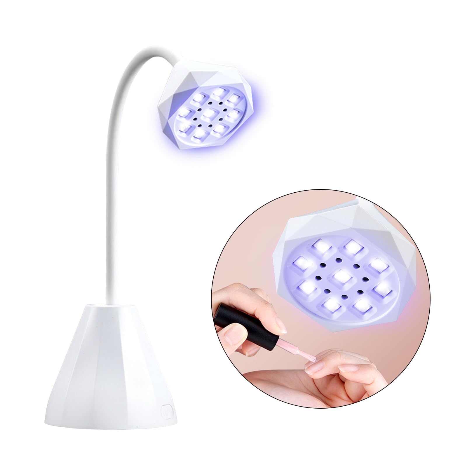 LED Lamp 360Degree Rotatable Hands Light Dryer For Polish Quick Drying Light For Manicure