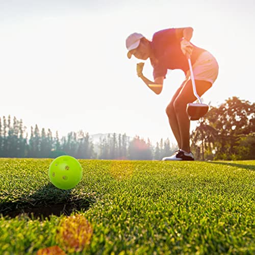 Aqueenly Practice Golf Balls For Backyard, 50 Pack Plastic Golf Balls For Practice, 42Mm Green Golf Balls Golf Practice Balls Plastic Training Golf Balls For Swing Practice Driving Range Home Use #TOP5