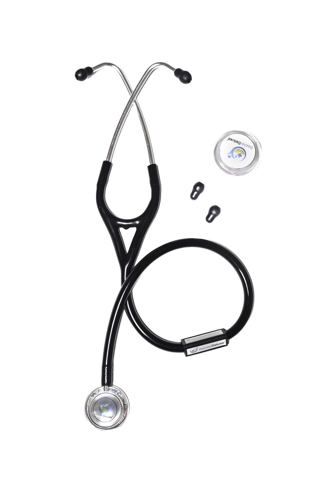 DoctorDeluxe DD-ST-01 Cardio Stethoscope, Black 1