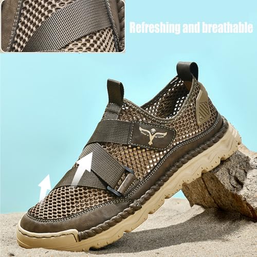 Men's Barefoot Hiking Sandals Quick Dry Breathable Mesh Lightweight Beach Fisherman Sandals for Summer Outdoor Training Water Walking Shoes2