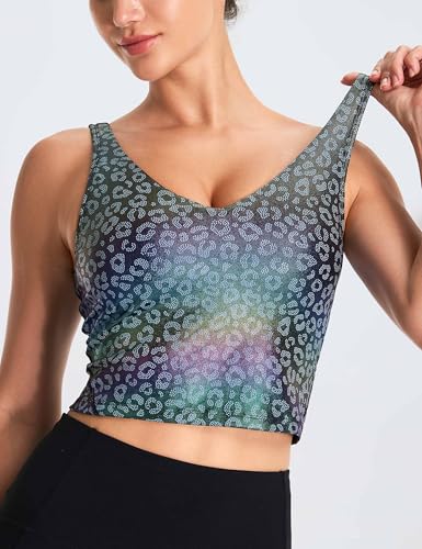 Image of THE GYM PEOPLE Womens' Sports Bra Longline Wirefree Padded with Medium Support