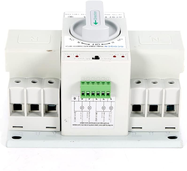 63A 2P Dual Power Automatic Transfer Switch 110V Generator Changeover Switch 50HZ/60HZ