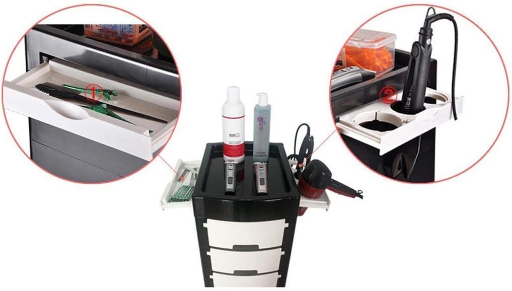 Portable Beauty Trolley Trolley Rack Beauty Hairdressing Supplies Barber Shop Tool Cabinet Hairdressing Hair Tool Cart l B 40×30.5×91.5Cm (A 40×30.5×91.5Cm)