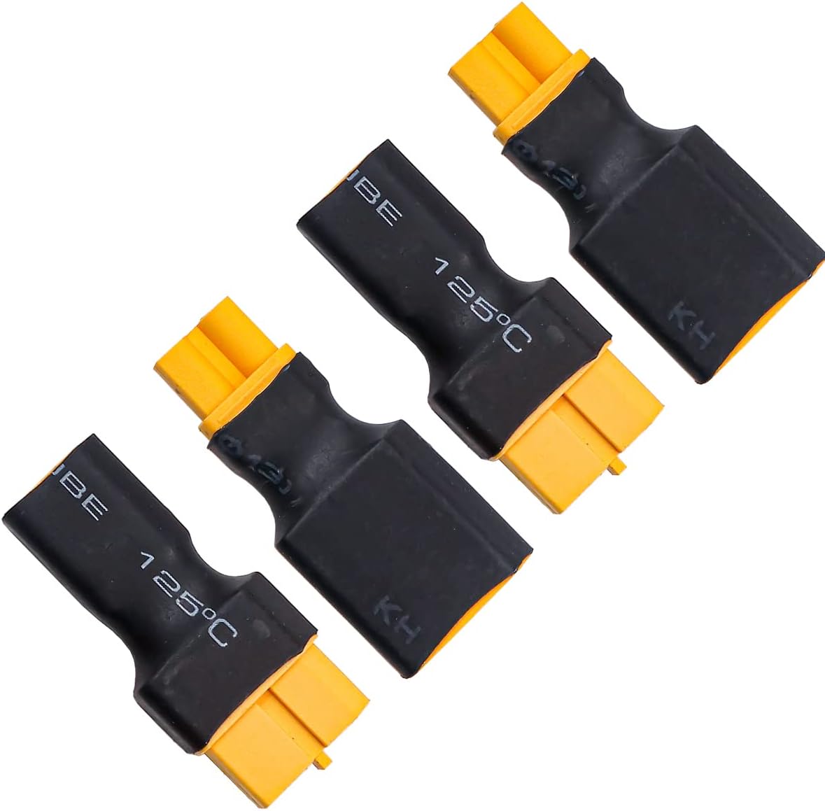 WANGCL 2 Pairs XT30 Connector XT60 to XT30 Connector for RC FPV Drone Car Lipo NiMH Battery Charger ESC