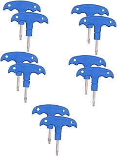Toddmomy 10 Pcs Golf Wrench Outdoor Tools pro Tools Blue Golf Balls T Handle Tap Wrench Golfs Repair kit Golfing Repair Tool Golfs Club Practical Wrench Small Wrench t-Shaped Wrench Steel
