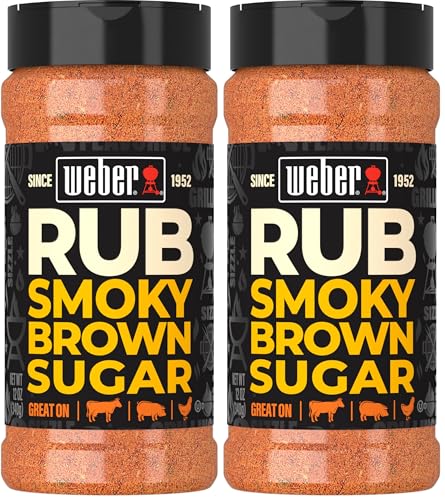Weber Smoky Brown Sugar Dry Rub, 12 Ounce Shaker (Pack of 2)