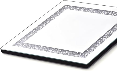 Miniatura 6 de Pibeyer Juego de 3 espejos de pared con forma de diamante plateado para dormitorio, sala de estar y pasillo, decoración del hogar