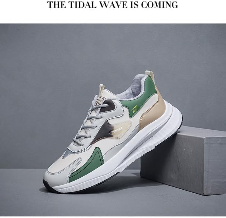 Men's Low-Top Sneakers - Breathable Sneakers with Cushioned Rubber Sole, Lace-Up Closure - All-Season Gym, Office, Everyday Shoes, Durable Synthetic Upper & Non-Slip Outsole - Image 5