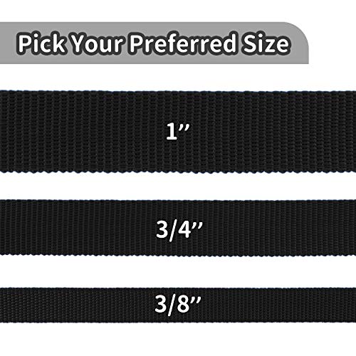 Image of HIKISS Long Dog Leash Obedience Recall Training Agility Lead with Thickening Material for Large Dog - 15ft 20ft 30ft 50ft 100ft Training Leash (Black 50ft)